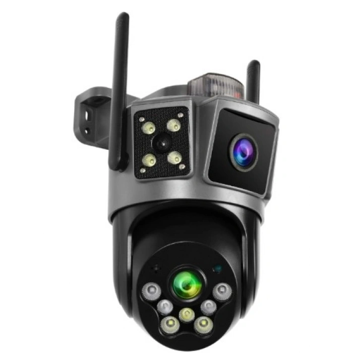 S7-G O-KAM PRO APP 3+3MP Çift Kamera Sirenli PTZ Kablosuz Wifi IP Sesli Kamera