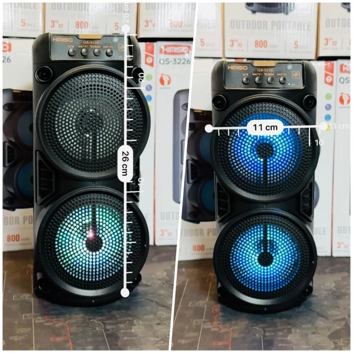 Platoon PL-4665 RGB Işıklı Bluetooth Speaker | USB/SD Girişli | 3x2 İnç