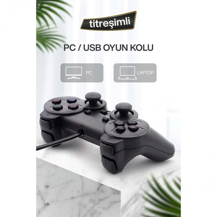 Concord C-850 PC Uyumlu Titreşimli Joystick Oyun Kolu Gamepad
