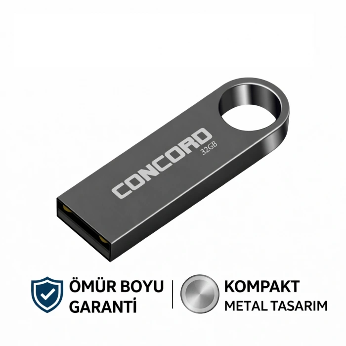 CONCORD CU32 32GB USB 2.0 Metal Gövde Flash Bellek