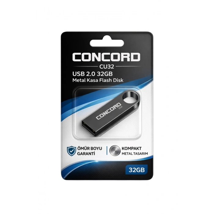 CONCORD CU32 32GB USB 2.0 Metal Gövde Flash Bellek