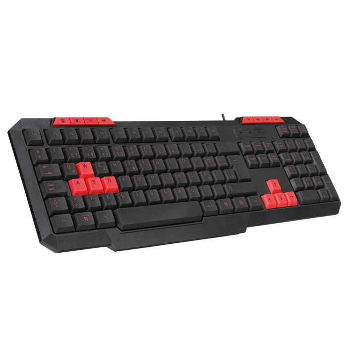 Everest KM-6825 Siyah Usb Kırmızı Tuşlu Türkçe Multimedia Klavye + Mouse Set