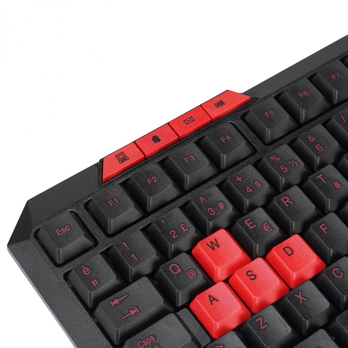 Everest KM-6825 Siyah Usb Kırmızı Tuşlu Türkçe Multimedia Klavye + Mouse Set