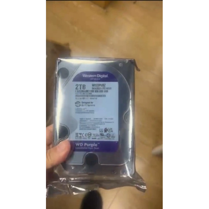 2TB WD WD20PURZ 7/24 5400RPM 3.5 SATA 3 6Gbit/s 64MB Güvenlik Kamerası Diski
