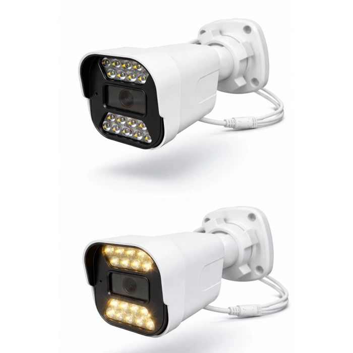 J-TECH JT-1818 UltraHD 5MP Sesli IP Bullet Kamera | PoE | 18 LED | 3.6mm | Gece-Gündüz Renkli