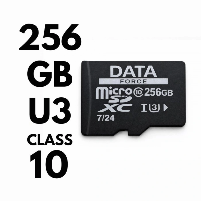 DATAFORCE 256GB U3 HAFIZA KARTI 7/24