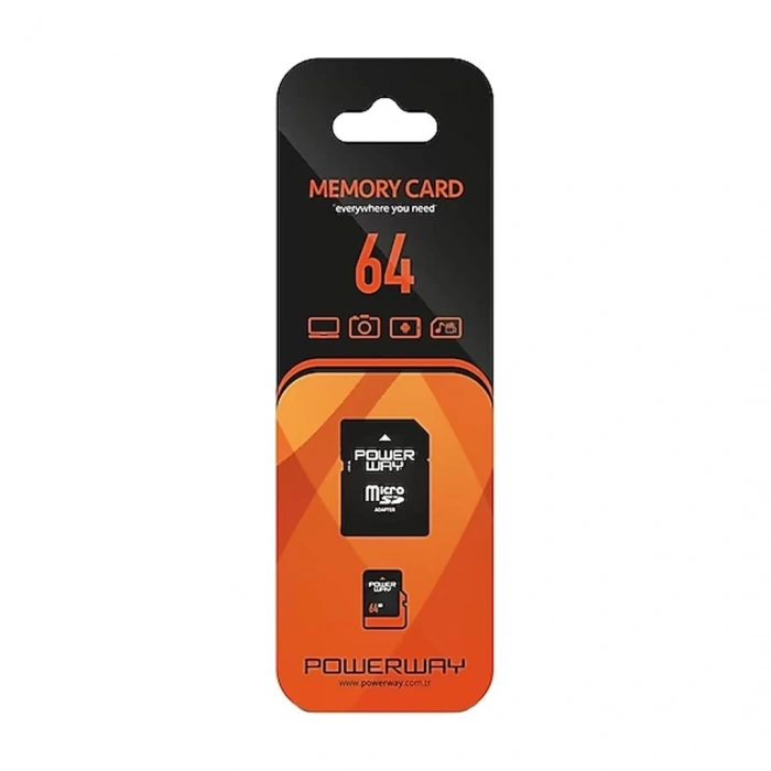 Powerway PWR-64 64GB Micro SD (Class 10) Hafıza Kartı