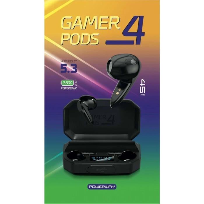 Maxron GamerPods4 Bluetooth LED Işıklı Oyuncu Kulaklığı Ekstra Bass Dokunmatik