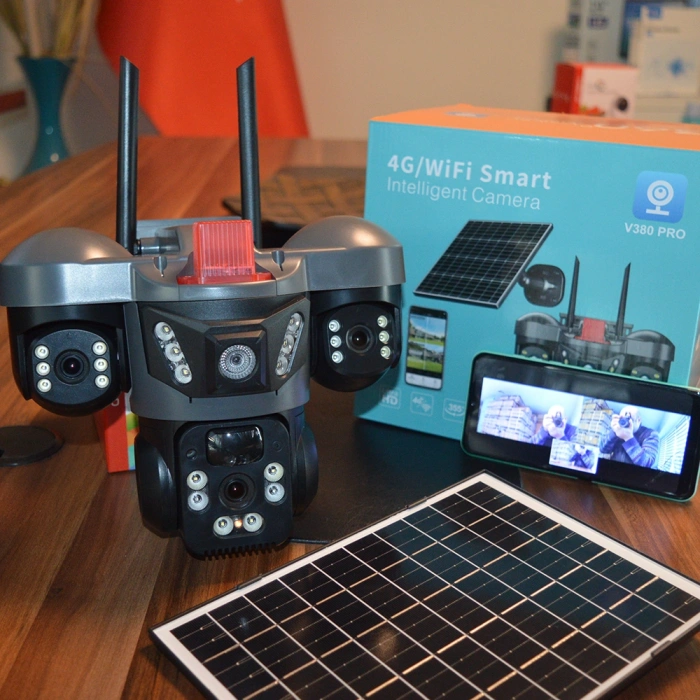 X5Tech RX-66WS 3 Kameralı Solar WiFi PTZ IP Sesli Akıllı Güvenlik Kamera ( 3+3+3 MP )