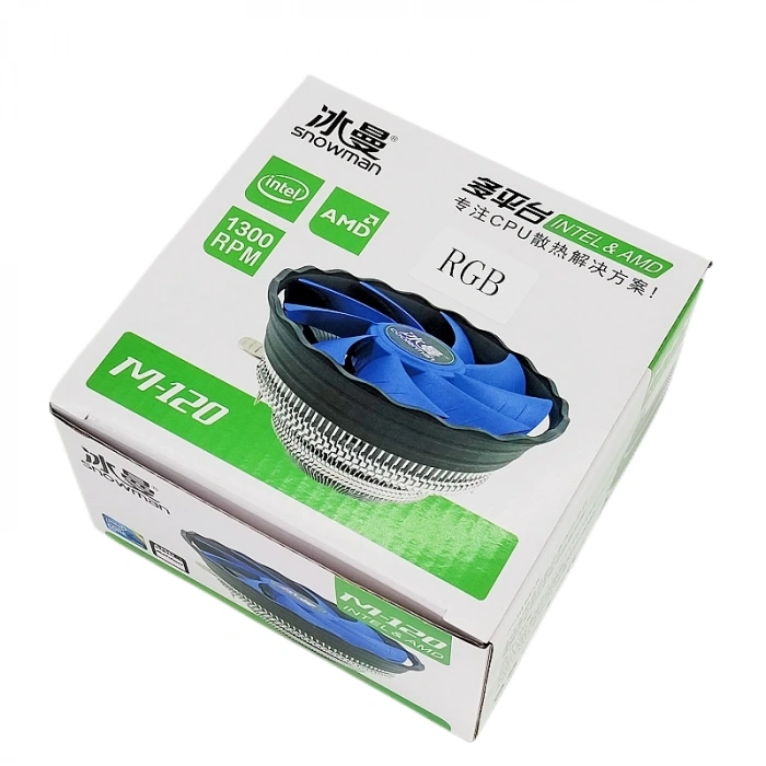 Snowman M120 Fan Cpu Combo RGB IŞIKLI Intel&Amd (AM2,AM3,LGA775,1150,1151,1155,1156)