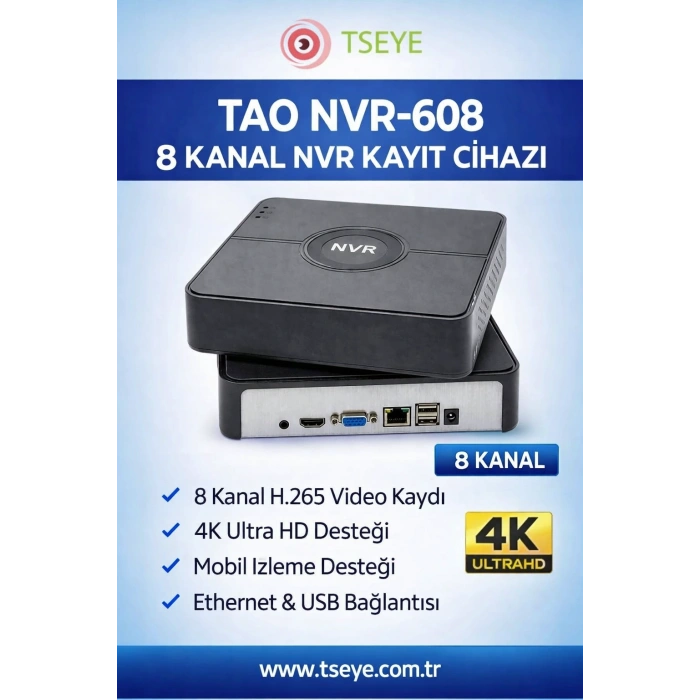 J-TECH 5MP Sesli 1818 iP Renkli Gece Görüşlü 8 Li 500GB Akıllı Güvenlik Kamera Seti – Yüz ve Araç Tanıma