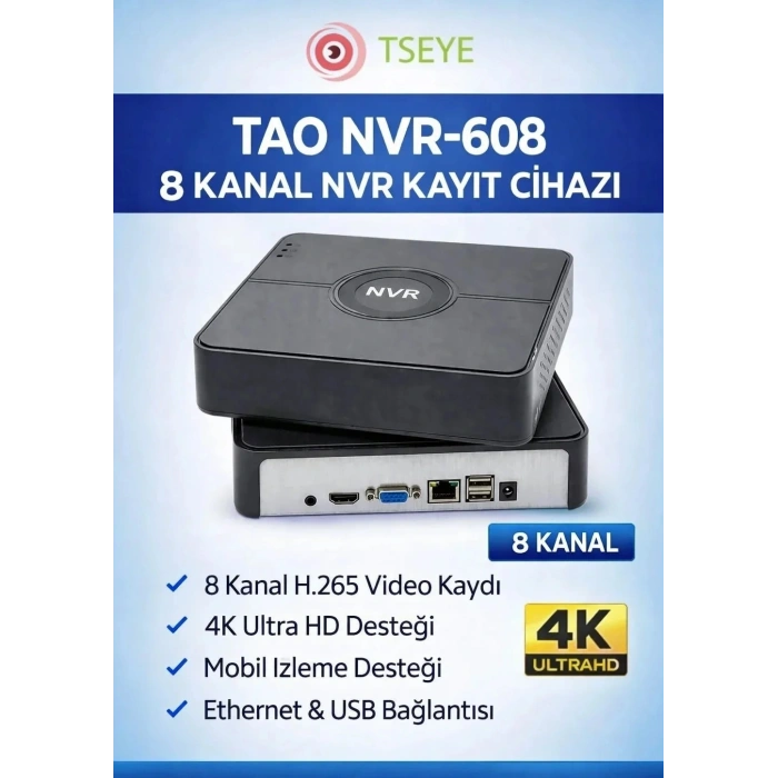 J-TECH 5MP IP Sesli Renkli Gece Görüşlü 4 Lü Akıllı Güvenlik Kamera Seti – Yüz ve Araç Tanıma