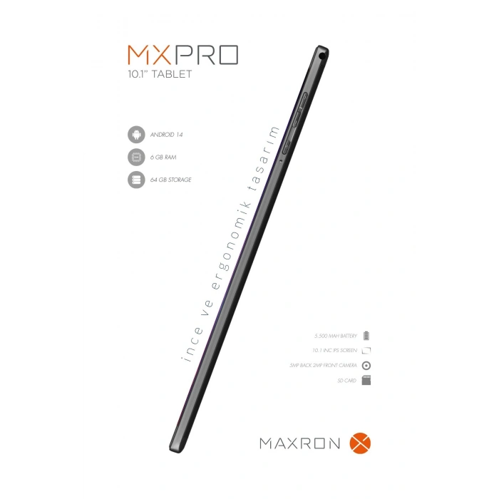 MXPro 10.1” IPS Ekran 6GB – 64GB Koruyucu Kılıf – Ekran Koruyucu Hediyeli Tablet