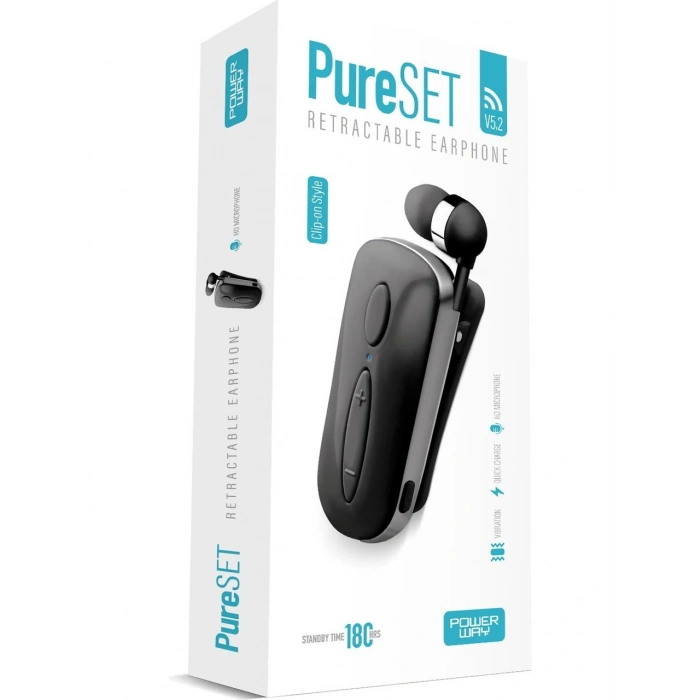 Powerway Pureset 10 Saat Konuşma Süresi Makaralı Bluetooth Kulaklık