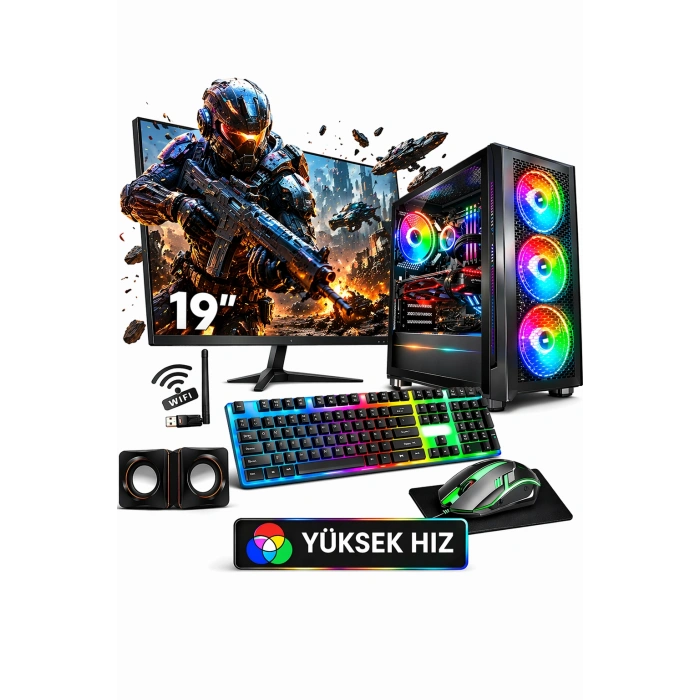 J-TECH Newest i5-3470 8GB 256GB SSD 19” Masaüstü Bilgisayar