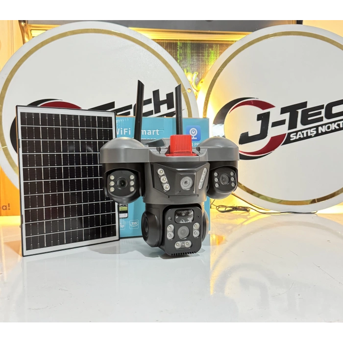 X5Tech RX-66WS 3 Kameralı Solar WiFi PTZ IP Sesli Akıllı Güvenlik Kamera ( 3+3+3 MP )