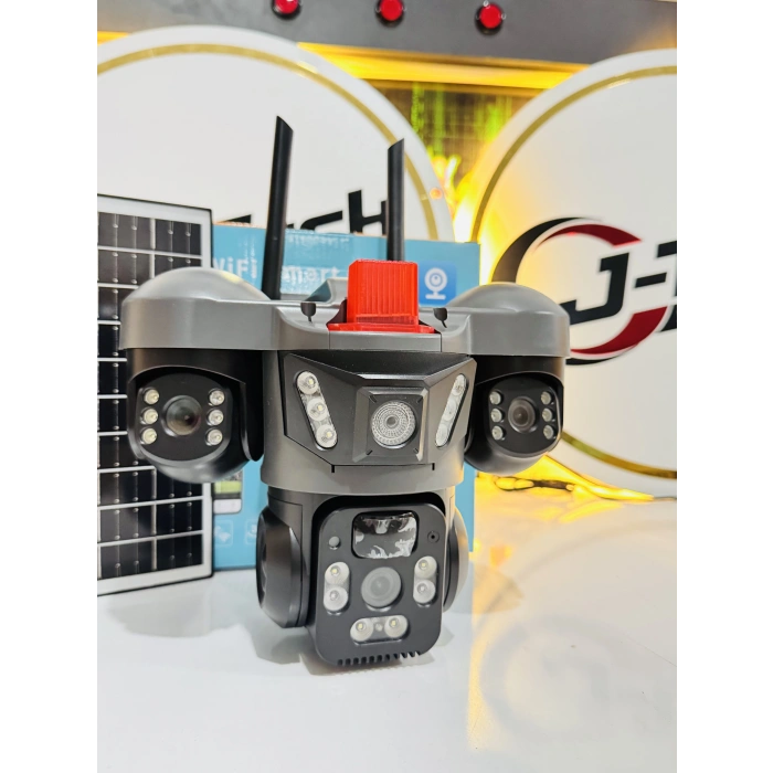 X5Tech RX-66WS 3 Kameralı Solar WiFi PTZ IP Sesli Akıllı Güvenlik Kamera ( 3+3+3 MP )