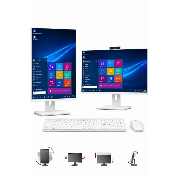 J-TECH Zeno i5 6500 | 8GB RAM | 128GB SSD | 24 IPS Pivot | All in One PC Bilgisayar