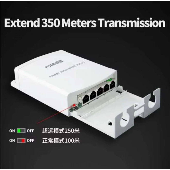 4+1 1 PoE Giriş - 4 PoE Çıkışlı PoE Extender (PoE Çoklayıcı) -Outdoor