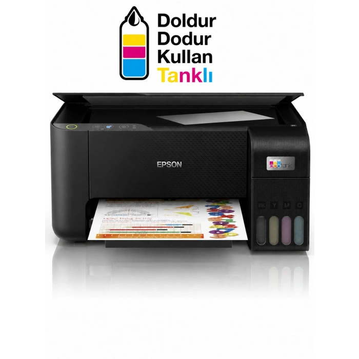 Epson Ecotank L3210 Çok Fonksiyonlu Tanklı Yazıcı (Uyumlu Mürekkepli)