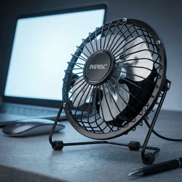 Everest EFN-482 Masaüstü Metal Siyah Usb Fan