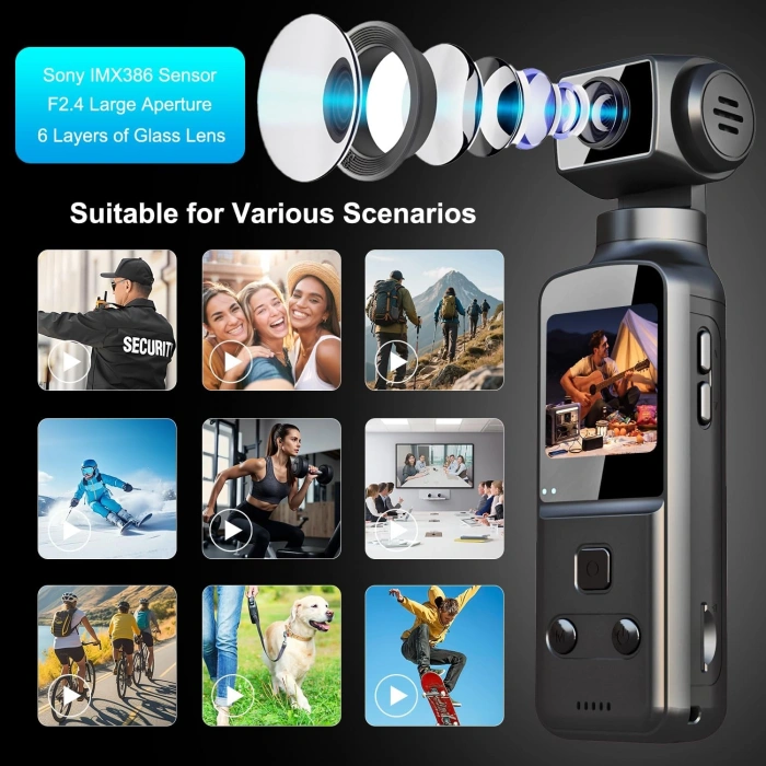 IXROAD 4K Ultra Hd 270° Döndürülebilir 60FPS Su Geçirmez Wifi Vlog Spor Ve Aksiyon Kamerası