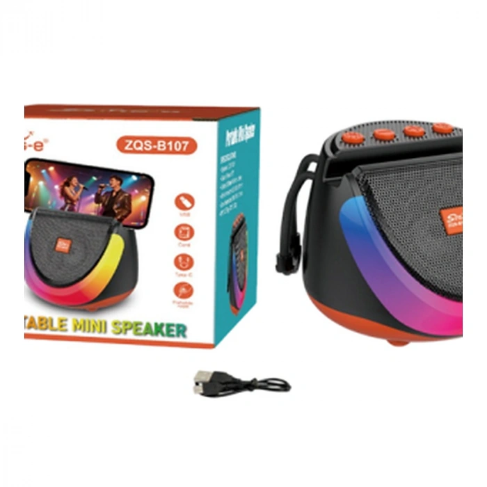 Platoon PL-4807 Bluetooth Speaker RGB Işıklı USB SD Girişli Taşınabilir Hoparlör