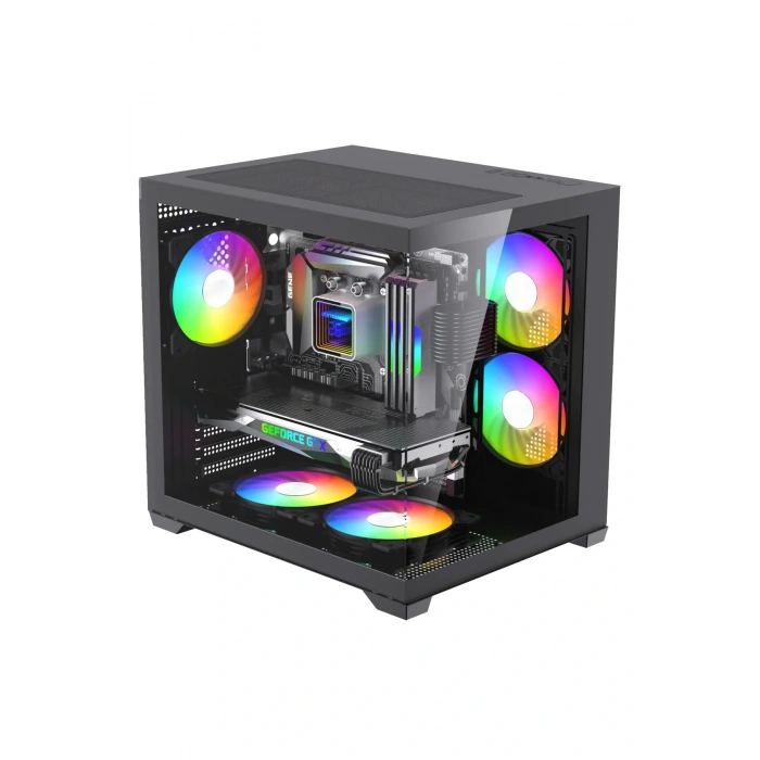 J-TECH G399 i5 3470 16GB 256GB SSD GDDR5 R7240 4GB Oyuncu Akvaryum Cube Gaming Masaüstü Bilgisayar