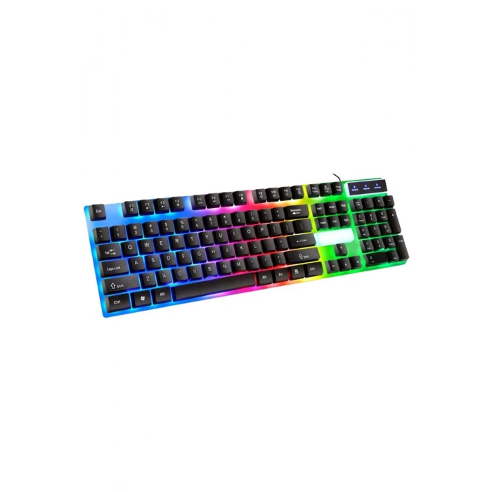 BGRGKMS Gaming Rgb Işıklı Kablolu Q Klavye Ve Mouse Seti Beyaz