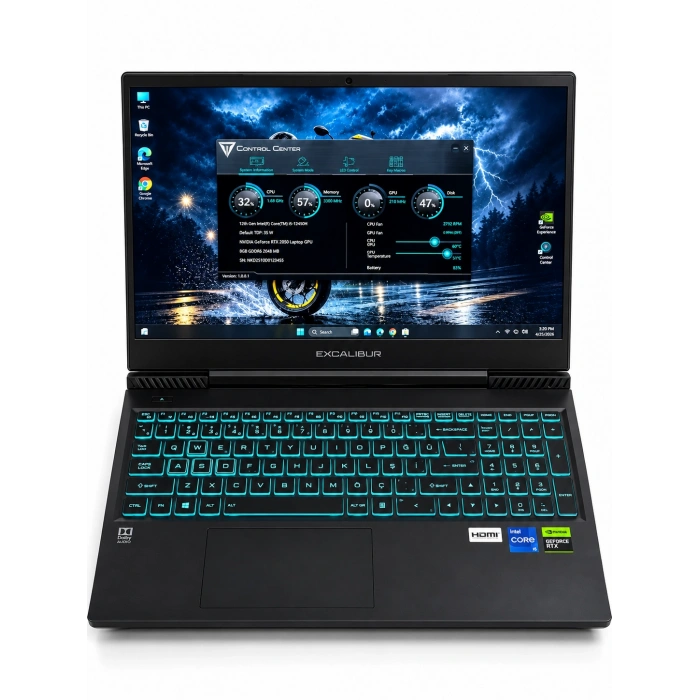 Casper Excalibur G770.1245-8EJ0T-B Intel Core i5 RTX3050 16GB/500GB SSD Oyuncu Laptop ( 2.el )