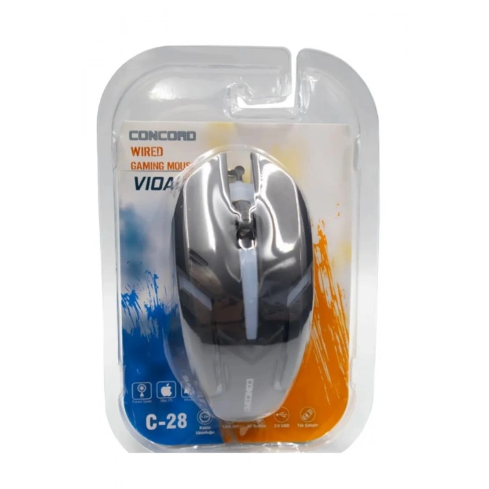 Concord C-28 Usb Siyah Işıklı Optik Gaming Mouse