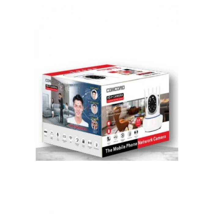 Concord C-630 3.0MP 360 Wi-Fi IP Kamera Türkçe Uygulamalı Bebek Kamerası Android iOS