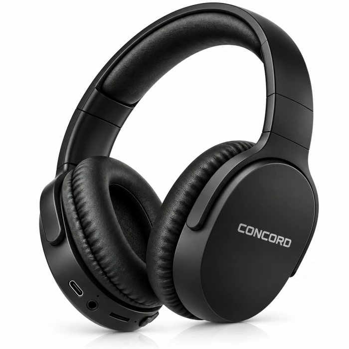 CONCORD C-930 Bluetooth Kablosuz Kulaklık BT/TF Destekli Headset Siyah