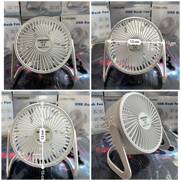 CONCORD MS-54 USB Fan Beyaz