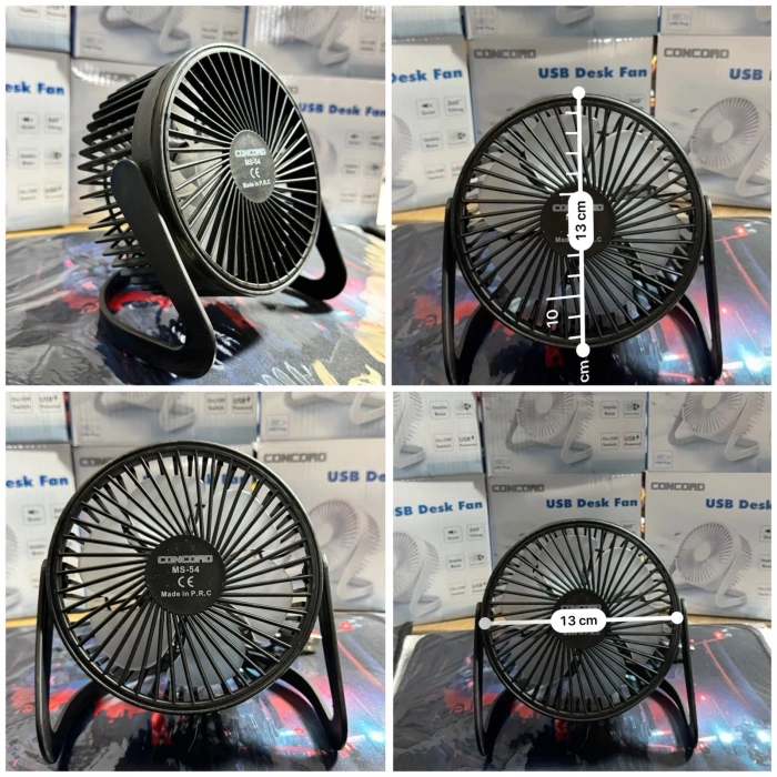 CONCORD MS-54 USB Fan Siyah