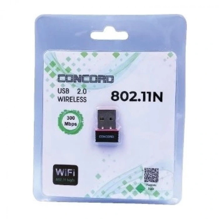 Concord W-1 300Mbps Usb WiFi Kablosuz Alıcı Adaptör WLAN