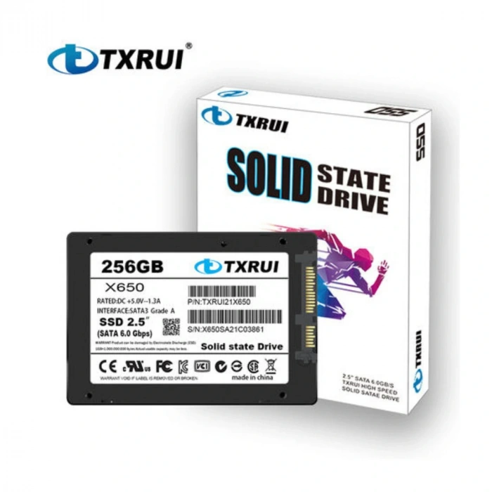 TXRUI X650 256GB SSD Harddisk 500MB/s 300MB/s 2.5 inch SATA3 Internal SSD