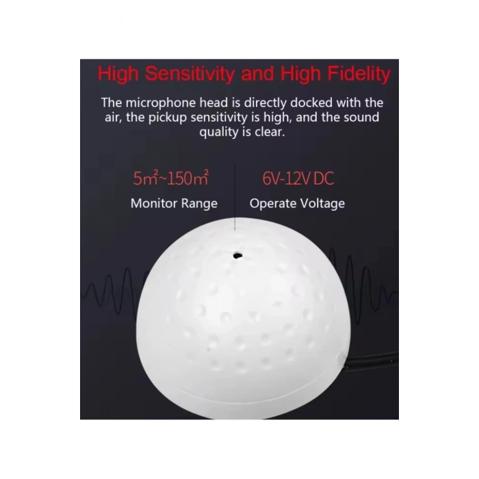 Dome Güvenlik Kamerası Mikrofon CCTV Ses Kiti