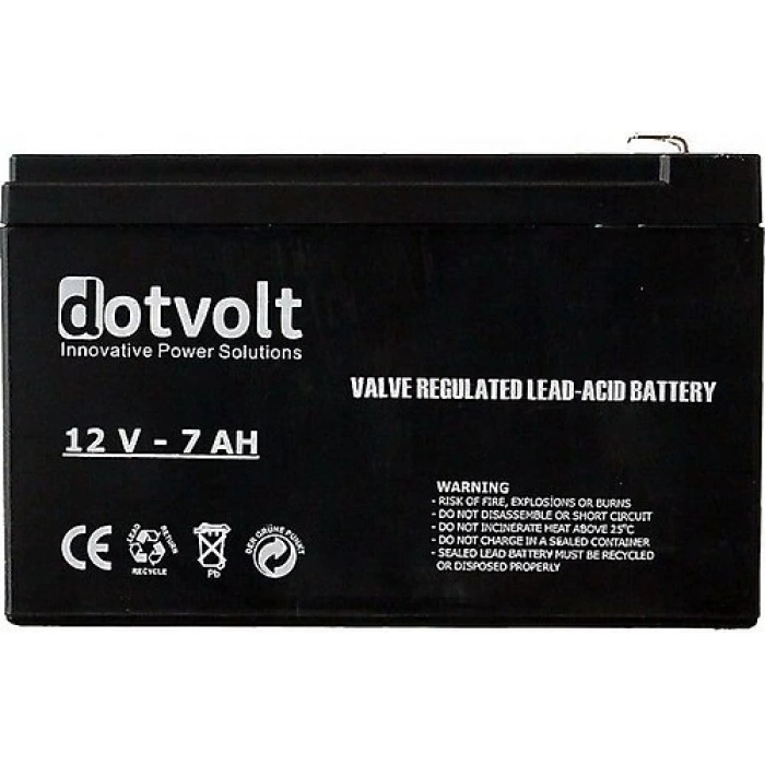 DOTVOLT SC 7 KURU TİP AKÜ 12V-7AH ( Alarm Aküsü )