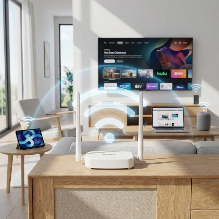 Everest EWR-301 Kablosuz-N WPS + WISP+WDS 300 Mbps Repeater+Access Point+Bridge Kablosuz Router