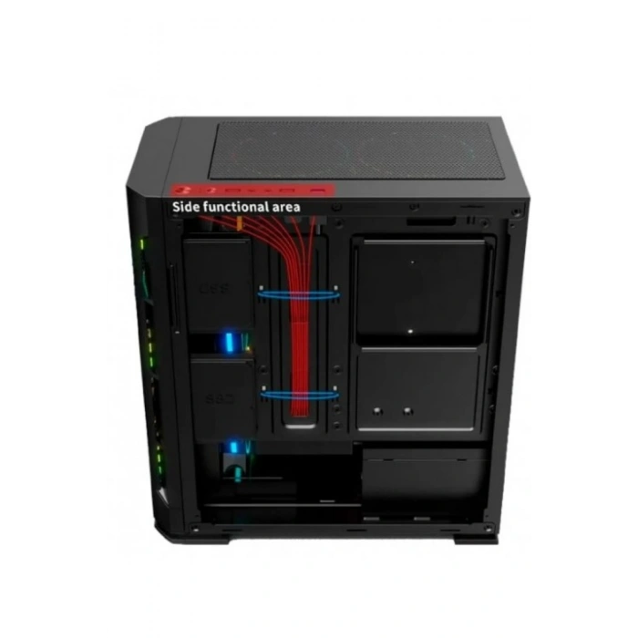 GamX 4X RGB Fan Temperli CAM Gaming Oyuncu Kasası Powersiz