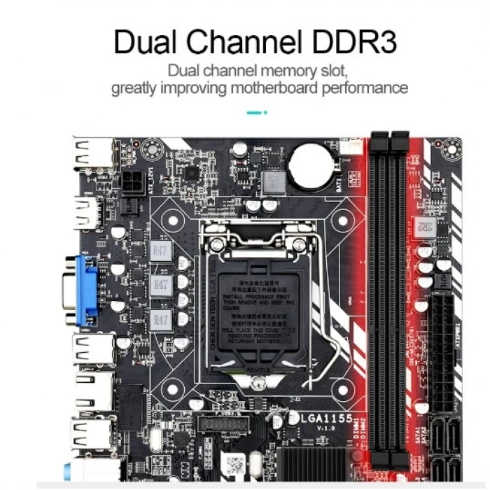 H61G 2xDDR3 M.2 HDMI 2-3.nesil LGA1155 Soket Anakart
