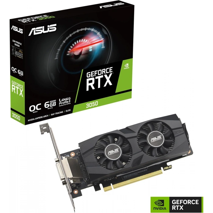 ASUS DUAL-RTX3050-O6G 6GB Geforce RTX3050 GDDR6 96bit HDMI DVI/DP 16x Ekran Karti