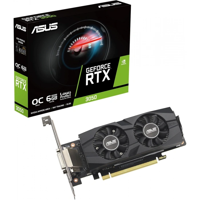 ASUS DUAL-RTX3050-O6G 6GB Geforce RTX3050 GDDR6 96bit HDMI DVI/DP 16x Ekran Karti