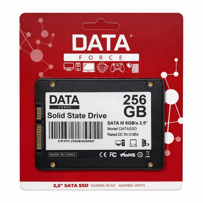 DataForce 256GB SATA3 550MB-500MB/s SSD Harddisk