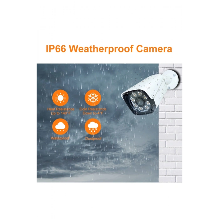 J-TECH 3030 Metal 8 Warm Light 5MP SONY LENS Gece Renkli 1080P AHD Güvenlik Kamera