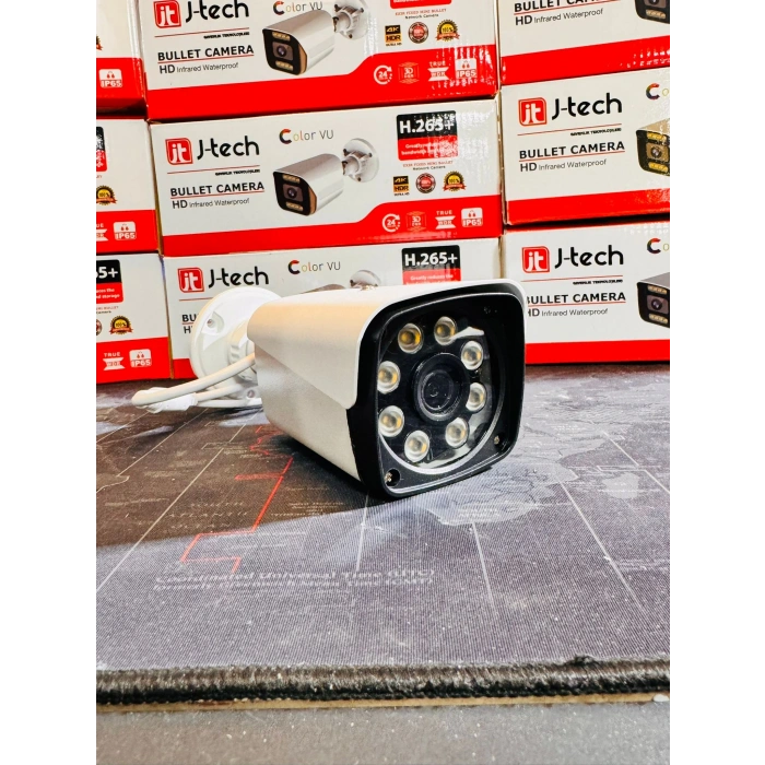J-TECH 3030 Metal 8 Warm Light 5MP SONY LENS Gece Renkli 1080P AHD Güvenlik Kamera