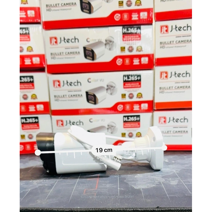 J-TECH 3070 5MP 12 LED SONY LENS DAHİLİ Sesli Gece Renkli Warm Light 1080P AHD Güvenlik Kamera