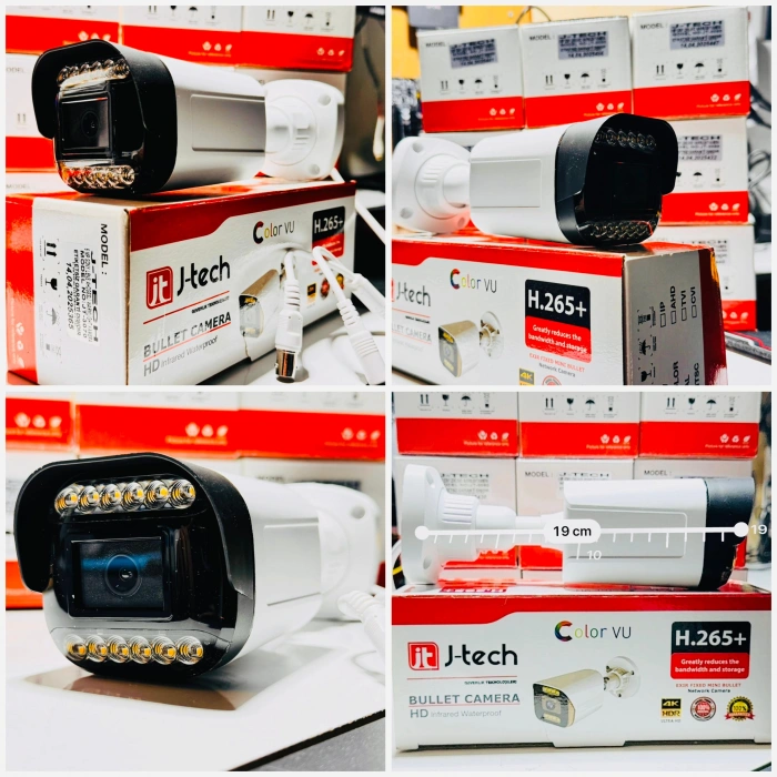 J-TECH 3070 5MP 12 LED SONY LENS DAHİLİ Sesli Gece Renkli Warm Light 1080P AHD Güvenlik Kamera