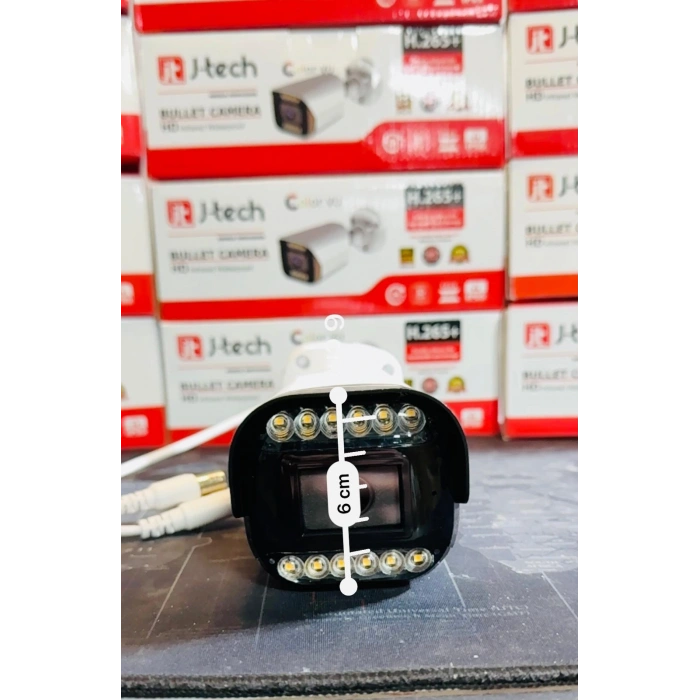 J-TECH 3070 5MP 12 LED SONY LENS DAHİLİ Sesli Gece Renkli Warm Light 1080P AHD Güvenlik Kamera